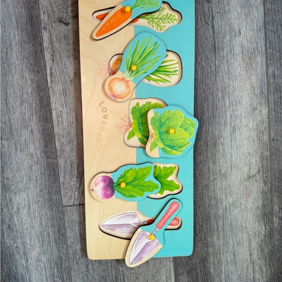 Lovevery Community Garden Wooden Puzzle Veggies - Picture 3 of 3